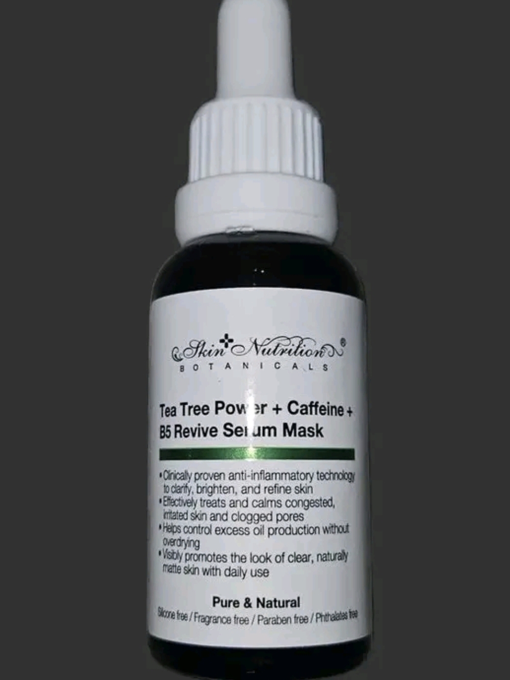 Skin Nutrition Tea Tree + Caffeine B5 Revive Serum Mask - White Pack Of 3
